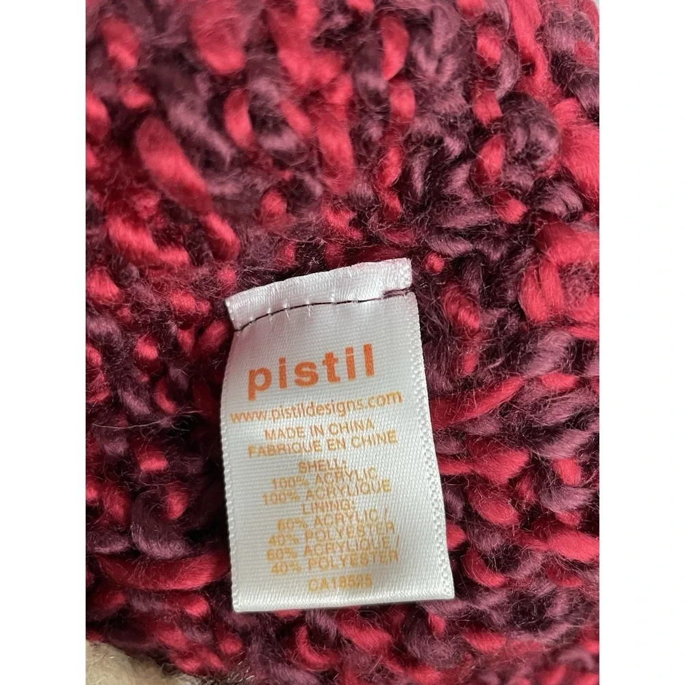 Pistil Ear flap‎ Beanie Hat Womens One Size Red Skull Cap Hat